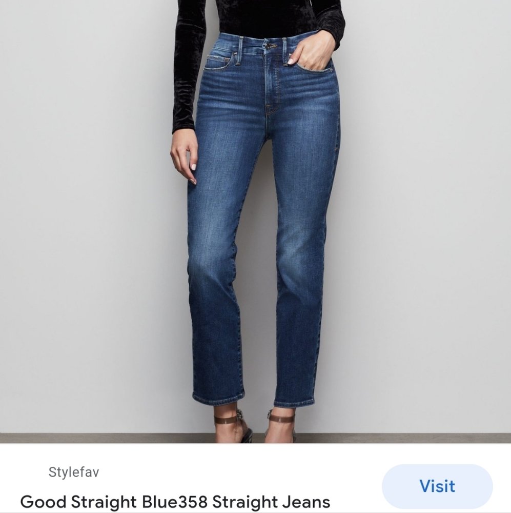 Good American Good Straight Jeans size 6